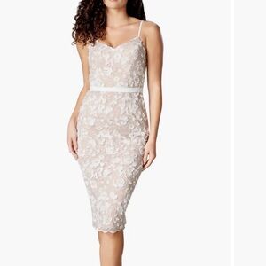 Dress The Population Emma Embroidered Body-Con Midi Dress, NWT, Size XL